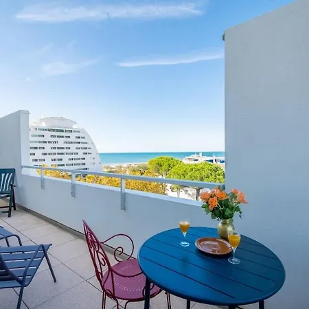 Apartament Serenite A La Vue D'exception Parking Prive Clim Wifi Fibre La Grande-Motte